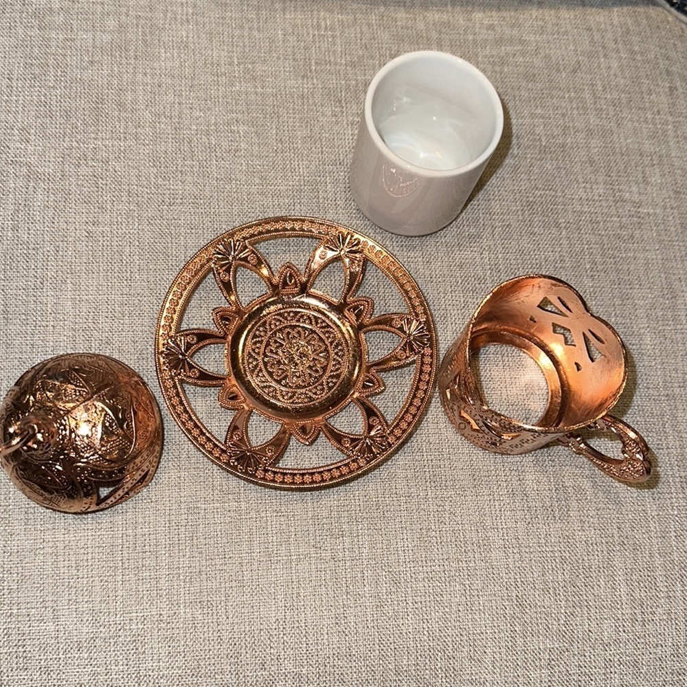 Traditional Ottoman Turkish Coffee cup set - Picture 4 of 6